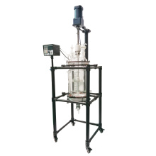 10L 20L High Quality Frame with Spray PTFE Pyrolysis  jacked glass reactor
